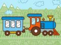 Игра Поезда для детей: Раскраска онлайн
