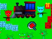 Игра Спрунки: Защита поезда онлайн Игра Спрунки: Защита поезда онлайн