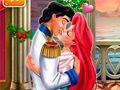 Игра Поцелуй принцессы-русалки Омелы онлайн Игра Поцелуй принцессы-русалки Омелы онлайн