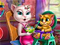 Игра Анжела кормит малыша онлайн Игра Анжела кормит малыша онлайн