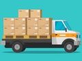 Игра Продукты питания и грузовики для доставки: Пазлы онлайн