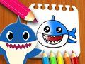 Игра Детеныш акулы: Раскраска онлайн Игра Детеныш акулы: Раскраска онлайн