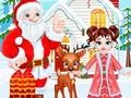 Игра Малышка Тейлор: Рождественские забавы с оленями онлайн Игра Малышка Тейлор: Рождественские забавы с оленями онлайн