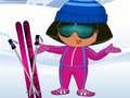 Игра Дора лыжница Одевалка онлайн Игра Дора лыжница Одевалка онлайн
