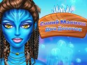 Игра Синий макияж для девочек онлайн
