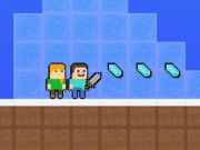 Игра Снежный крафт 2 игрока онлайн Игра Снежный крафт 2 игрока онлайн