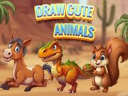 Игра Рисуем милых животных онлайн Игра Рисуем милых животных онлайн