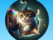 Игра Круглые пазлы: Соберайте картинки с милыми котятами онлайн Игра Круглые пазлы: Соберайте картинки с милыми котятами онлайн