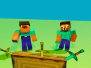 Игра Нуб против Профи. Метание ножей Майнкрафт онлайн