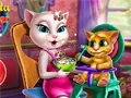 Игра Анжела кормит малыша онлайн Игра Анжела кормит малыша онлайн