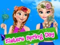 Игра Весенний день сестер онлайн
