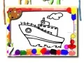 Игра Назад в школу: Книжка-раскраска кораблей онлайн Игра Назад в школу: Книжка-раскраска кораблей онлайн
