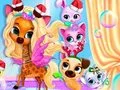 Игра Уход за домашними животными: Пузырьковая вечеринка онлайн Игра Уход за домашними животными: Пузырьковая вечеринка онлайн
