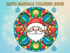 Santa Mandala Coloring Book
