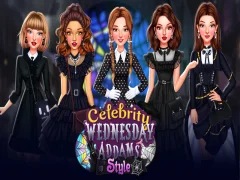 Игра Знаменитости в стиле Уэнсдей Аддамс онлайн Игра Знаменитости в стиле Уэнсдей Аддамс онлайн