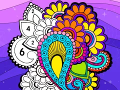 Игра Цветовой веер: Раскраска по номерам онлайн