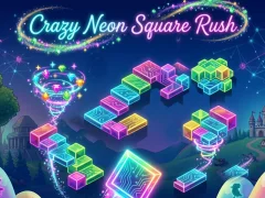Crazy Neon Square Rush