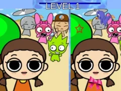 Игра Спрунки и Игра в Кальмара: Найди отличия онлайн