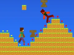 Игра Майнкрафт: Нуб против Про. Дождь из наковален онлайн Игра Майнкрафт: Нуб против Про. Дождь из наковален онлайн