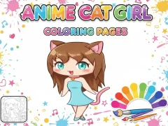 Anime Cat Girl Coloring Pages
