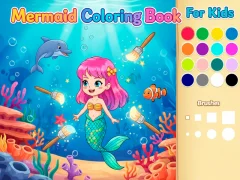 Mermaid Coloring Book For Kids