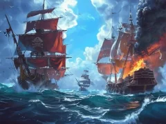 Игра Пиратские корабли: строй и сражайся онлайн Игра Пиратские корабли: строй и сражайся онлайн