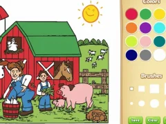 Игра Книжка раскраска для детей: Ферма онлайн