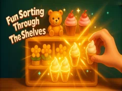 Игра Веселое сортирование по полкам онлайн Игра Веселое сортирование по полкам онлайн