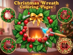 Christmas Wreath Coloring Pages