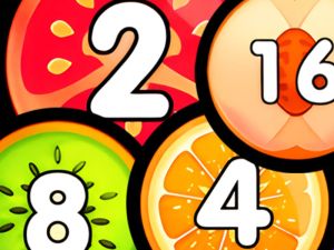 Игра Объединить стреляя шарики 2048 Соединяем Фрукты онлайн