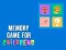 Игра Игра памяти для детей онлайн