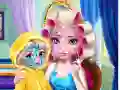 Игра Ледяная королева : Мама и дочь в салоне красоты онлайн