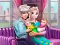 Игра Ледяная королева с близнецами: Семейный день онлайн