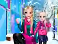 Игра Зимний день мамы Элси онлайн