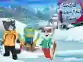 Игра Зимняя забава кошек онлайн Игра Зимняя забава кошек онлайн