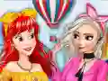 Игра Модные принцессы и фестиваль воздушных шаров онлайн