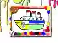 Игра Книжка-раскраска лодок онлайн Игра Книжка-раскраска лодок онлайн