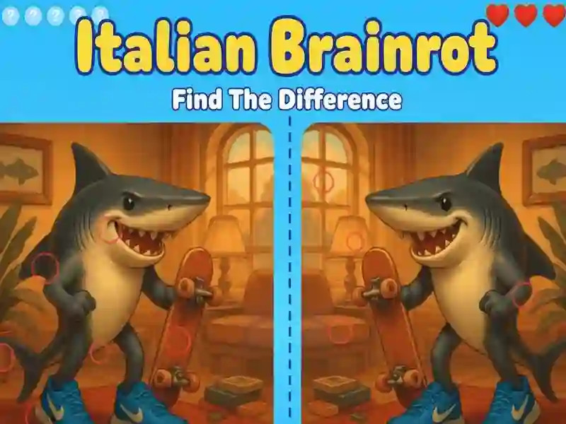 Игра Итальянский Брейнрот: Найди отличия онлайн Игра Итальянский Брейнрот: Найди отличия онлайн