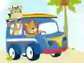 Игра Милые животные на автомобилях: Различия онлайн