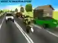 Highway Traffic Bike Stunts