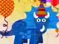 Игра Дино вечеринка Пазл онлайн Игра Дино вечеринка Пазл онлайн