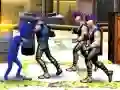 Police Stick man Fighting