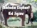Cambodia Elephant Kid Jigsaw