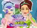 Игра Лучшие подруги: настоящий макияж Кристал и Оливии онлайн