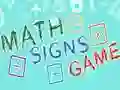 Игра Игра Математические знаки онлайн