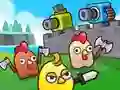 Игра Объединить пушки: Защита от куриц онлайн