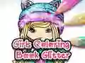 Girls Coloring Book Glitter 