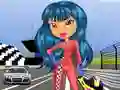 Игра Одень девушку-гонщицу онлайн