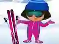 Игра Дора лыжница Одевалка онлайн Игра Дора лыжница Одевалка онлайн