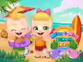 Игра День Майка и Мии на пляже онлайн Игра День Майка и Мии на пляже онлайн